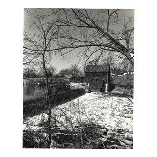 1960s Wisconsin Mill and River Landscape Photograph by Buchert For Sale