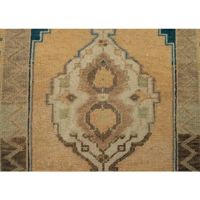 Turkish Mini Rug Oriental Hand Knotted Vintage Rug 1'10" x 2'10" #21192 For Sale - Image 4 of 8