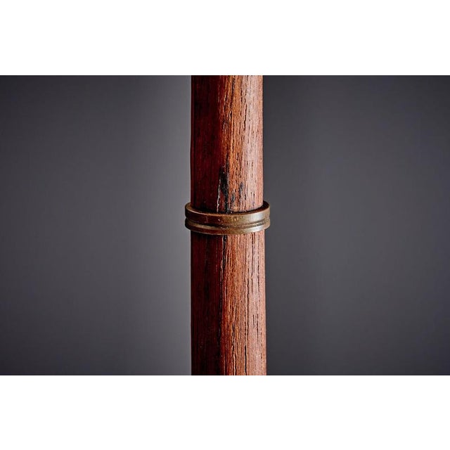Floor Lamp in Brass and Wood by Kalmar Austria, 1950s For Sale - Image 9 of 13