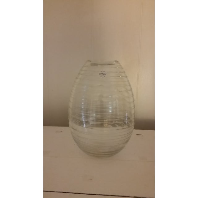Glass Dansk Glace Large Vase For Sale - Image 7 of 7