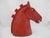Chinese decorative horse head sculpture is actually a secret box. Lift the head to find a small box with black interior...
