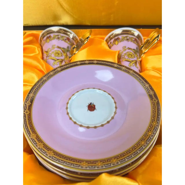 Late 20th Century Le Jardin De Versace Rutherford Butterfly Lady Bug Garden Coffee Set, 12Pcs For Sale - Image 13 of 17