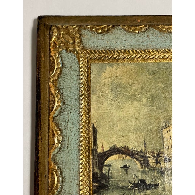 Vintage Florentine Small Wooden Plaque For Sale - Image 4 of 6