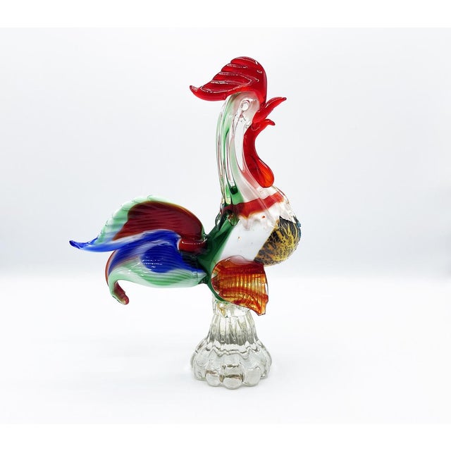 Murano Multicolored Rooster Sculpture, 1960s For Sale - Image 6 of 18