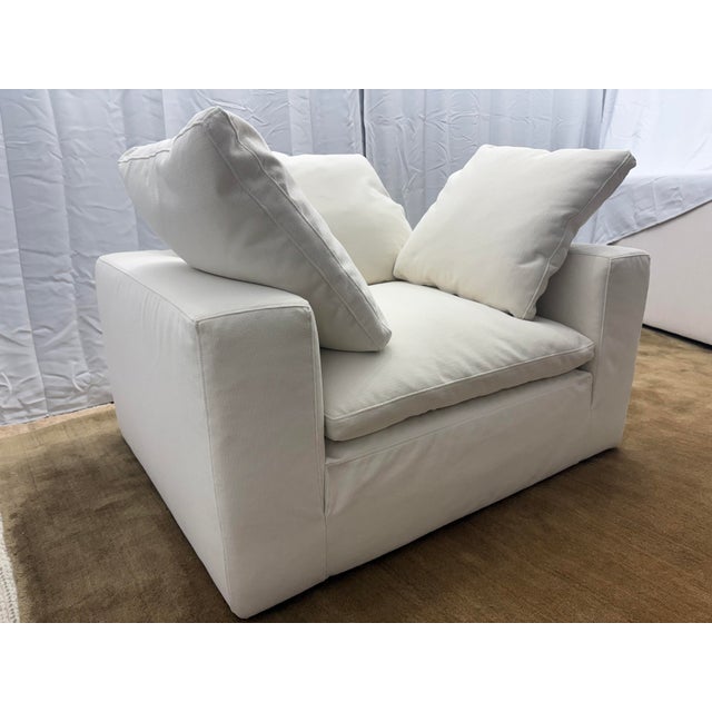 Rh Cloud® Chair — Classic 40" | Natural Performance Linen For Sale - Image 15 of 18
