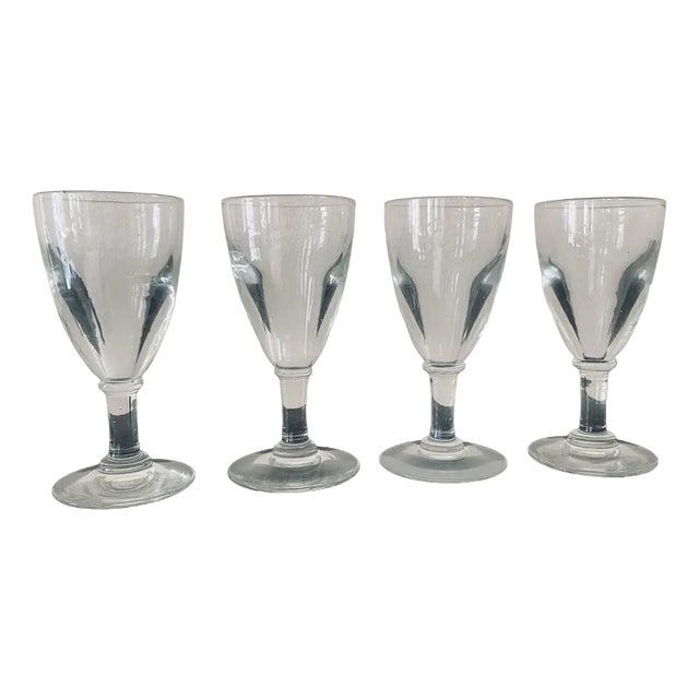 French Pastis Glasses, 1900s, Set of 4 For Sale