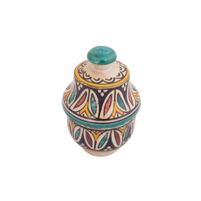 Moroccan Mid-Century Moroccan Pottery Jar For Sale - Image 3 of 6