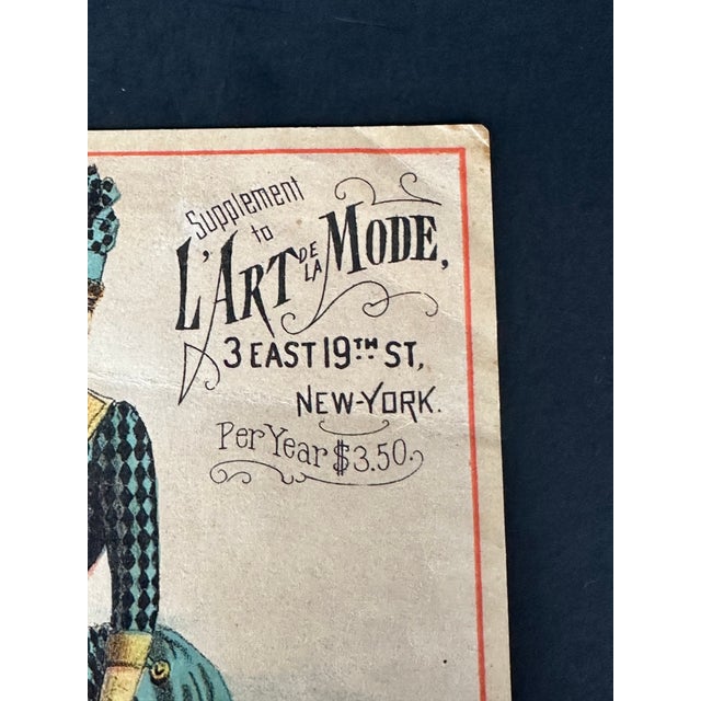 Late 19th Century Antique Victorian Fashion Print For Sale - Image 5 of 12