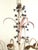 Vintage Italian White and Gold Patinated Metal and Glass Chandelier, 1970s For Sale - Image 9 of 15