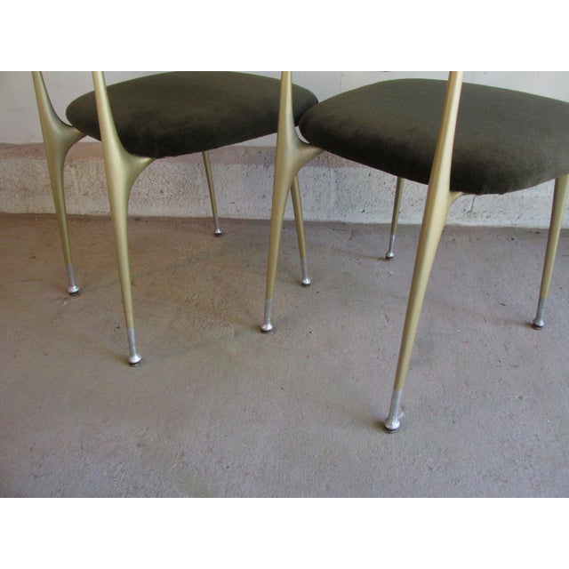 Dark Green Vintage ''Gazelle'' Chairs by Dan Johnson/Shelby Williams for Crucible, a Pair For Sale - Image 8 of 13