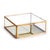 Simple and tailored, this glass and brass box is made to hold your most treasured mementos. A brass mesh layer adds a...