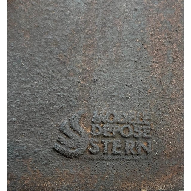 Modernist fireback depicting a woman with a belly and wheat teeth For Sale - Image 10 of 12