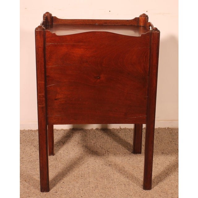 Wood Georgian Mahogany Nightstand, 1700s For Sale - Image 7 of 12