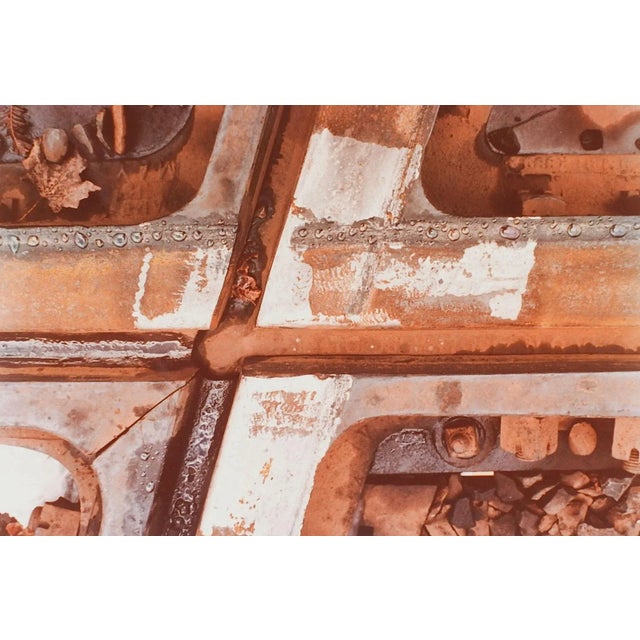 Vintage 1978 abstract industrial photograph on paper by Richard C. Bray. Artist stamp and titled Plainville Conn. on...