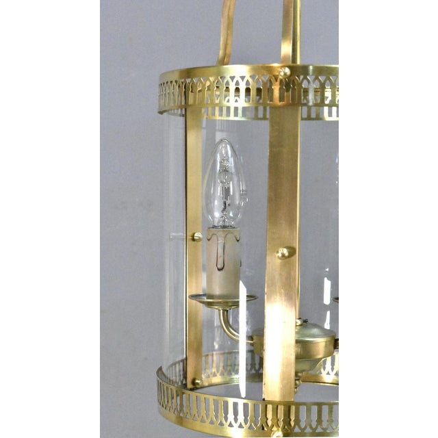 French Hall Lantern in Brass, 1890s For Sale - Image 10 of 14