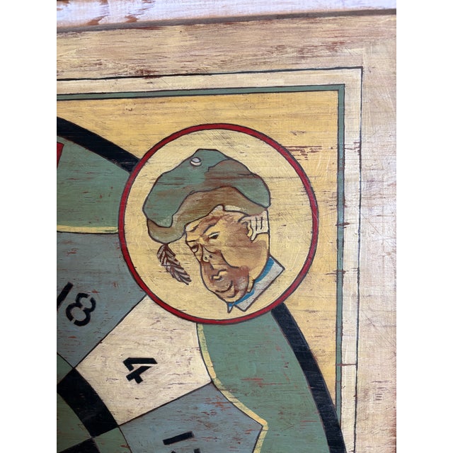 American Vintage Folk Art Carnival Target Sign For Sale - Image 3 of 12