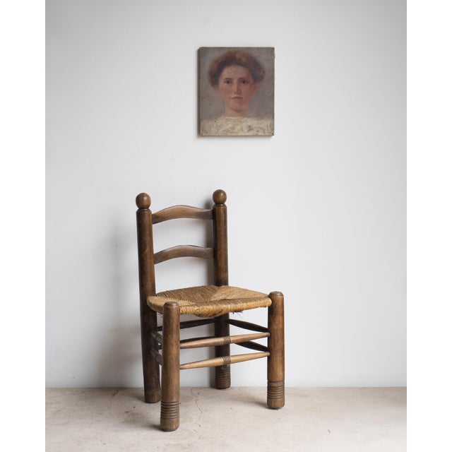 Antique Portrait of Miss Elsie Lea by Matilda Sharpe, Original Oil Painting, Early 20th Century For Sale - Image 4 of 9