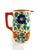 Ceramic Vintage Czech Hand-Painted Floral Pitcher – Czechoslovakia Folk Art Pottery Jug For Sale - Image 7 of 12