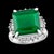 7.78 Carat Natural Square Emerald & 0.45 Ct Diamond Ring in Platinum, Size 4.5 For Sale - Image 11 of 18