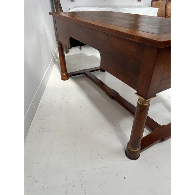 19th Century Empire Desk in Mahogany and Veneer For Sale - Image 6 of 13