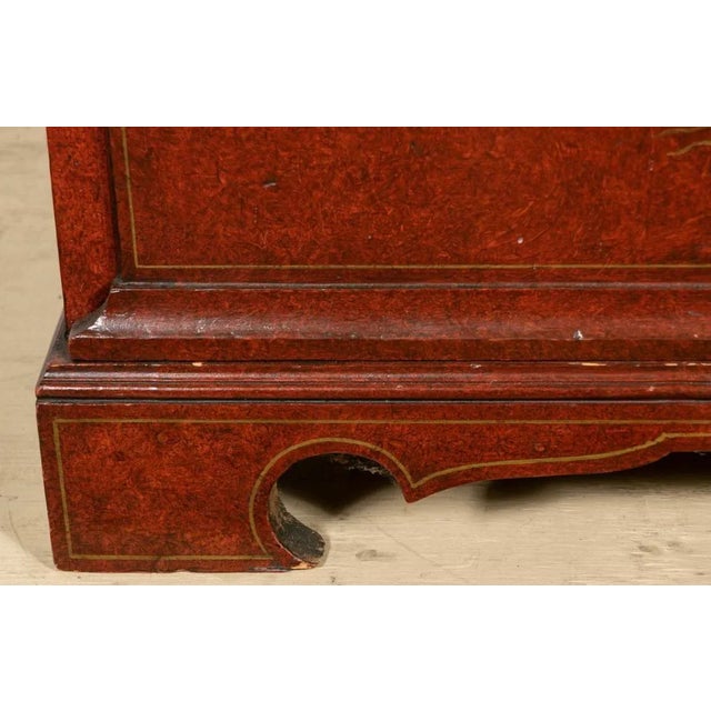 Mid 19th Century Impressive Biedermeier Continental Faux Bois Painted Pine Cylinder Secretary Bookcase For Sale - Image 9 of 12