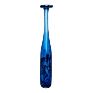 Robert Held Art Glass Iridescent Blue Bud Vase