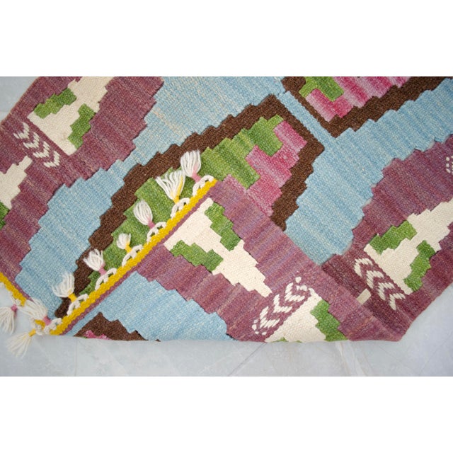 Handmade Rug Colorful Kilim Small Rug Entry Mat Doormat 2x3 Ft Approx For Sale - Image 9 of 10
