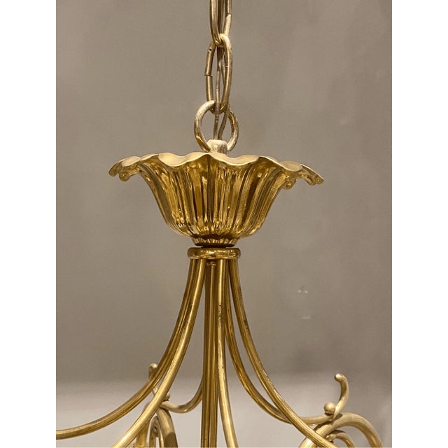 Baroque 20th Century Antique Brass Dutch Style Chandelier For Sale - Image 3 of 5
