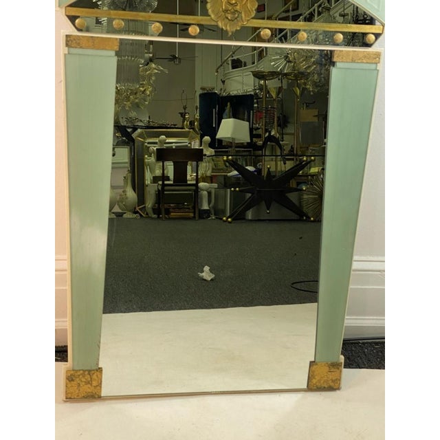 Late 20th Century Art Deco Revival Lions Head and Column Mirror For Sale - Image 5 of 10