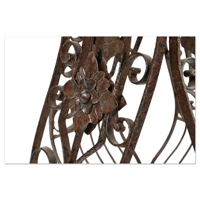 Vintage Wrought Iron Pedestal For Sale - Image 3 of 6
