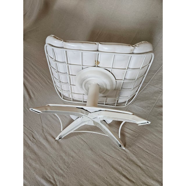 Metal 1970s Homecrest Fiesta Swivel Rocker Lounge Chair and Footrest For Sale - Image 7 of 9
