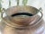 Metal Hand Crafted Antique Copper Cauldron: Hand Hammered Firewood Bucket Green Patina Worn For Sale - Image 7 of 10