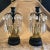 Mid 19th Century French Empire Metal Marble and Gilt Ormolu Eagle Crystal Luster Candle Holders - a Pair For Sale - Image 12 of 12