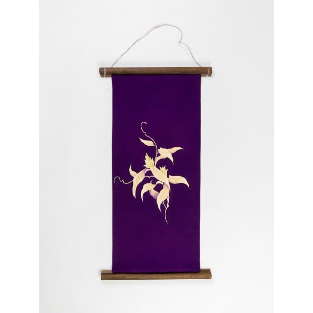 Contemporary Japanese Ceremonial Silk Wall Tapestry by Renaras For Sale - Image 3 of 4
