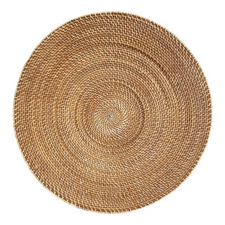 Large Vintage 25.75” Round Wicker /Gathering/ Wall Decor /Basket For Sale