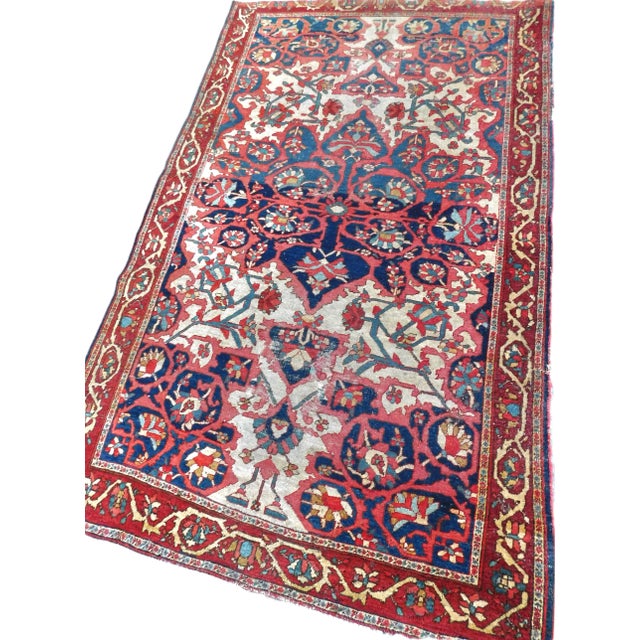 Persian 1920s Antique Persian Ferghan Rug, 3'2"x 5'1" For Sale - Image 3 of 12