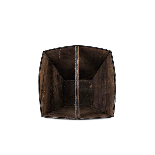 Brown Vintage Antique Chinese Wooden Grain Bucket (Small) For Sale - Image 8 of 11