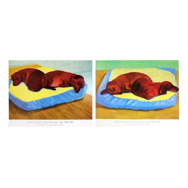 David Hockney, Dog 38 and Dog 43, Paper, Set of 2 For Sale