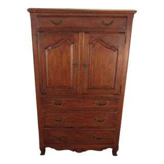 Ethan Allen Country French Solid Maple Gentlemans Chest of Drawers For Sale