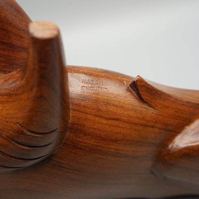 Brown Carved Bison by Laszlo Hoenig, 1930s For Sale - Image 8 of 9