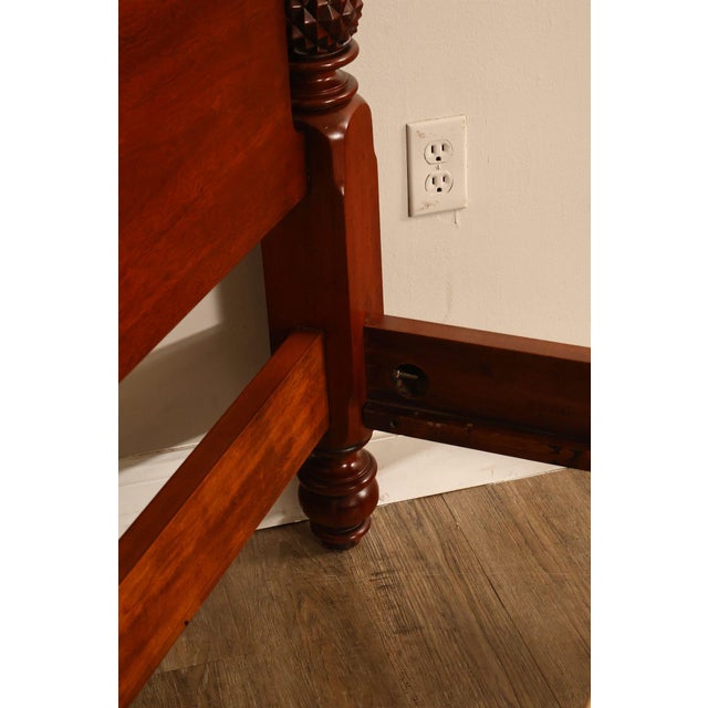 Carved Mahogany Four-Poster Queen Bed Frame For Sale - Image 11 of 18