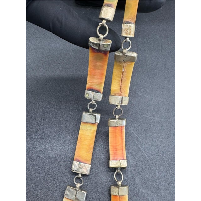 1960s African Wild Warthog Tusk Necklace For Sale - Image 15 of 16