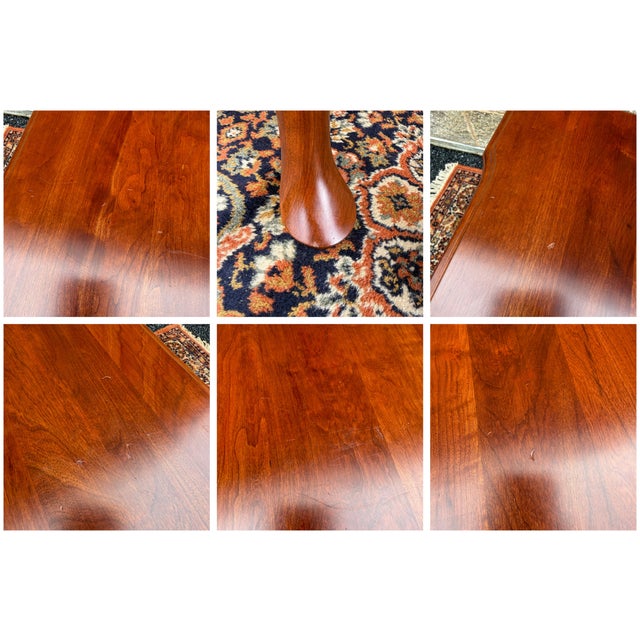 1990s Knob Creek Penn Manor Collection Queen Anne Solid Cherry Tea Tables - A Pair (31-8224) For Sale - Image 17 of 17