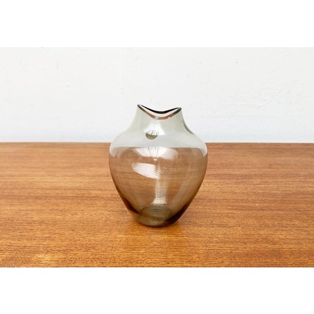Mid-Century German Fischmaul Glass Vase from Hirschberg, 1960s For Sale - Image 5 of 14