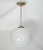 Mid-Century Modern Mid-Century Modern Pendant Light in Brass and Glass, 1950s For Sale - Image 3 of 5