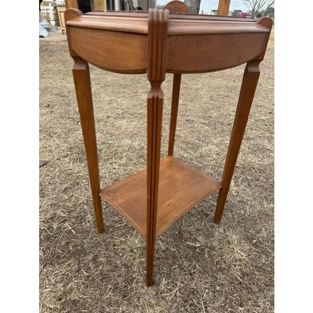 Sienna 1940s Vintage French Art Deco Solid Walnut Marble Top Coffee Table or Side Table For Sale - Image 8 of 14