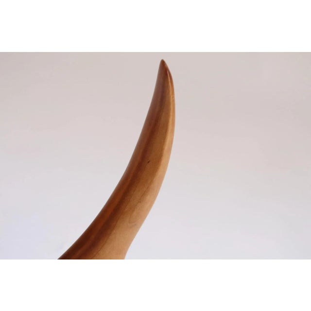 Vintage American Studio Craft Solid Cherrywood Handheld Dressing Table Mirror For Sale - Image 15 of 18