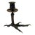 Mid-Century Bronze Bird-Leg Candlestick, Gothic Revival Style For Sale