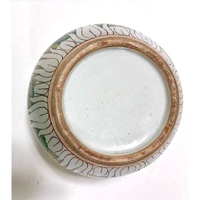 Antique Chinese Famille Verte Bok Choy Cabbage Leaf Butterfly Dragonfly Melon Jar Vase For Sale - Image 10 of 12