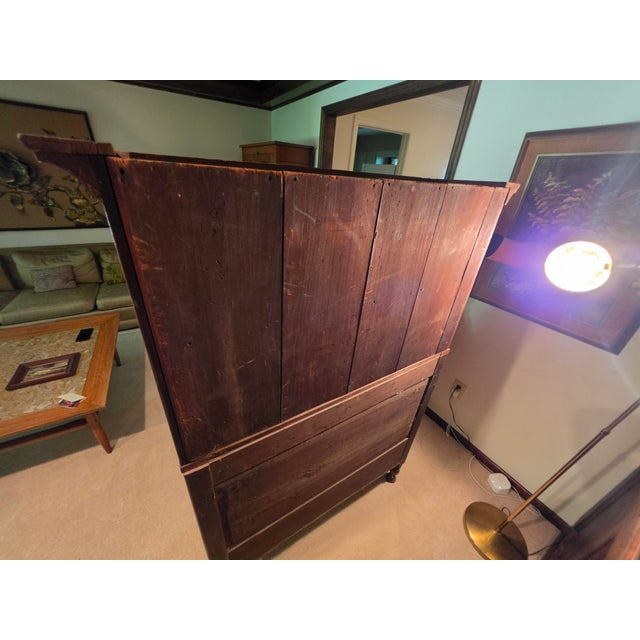 Early 19th Century Ohio Valley Cherry Secretary Desk With Hidden Compartment For Sale - Image 18 of 18